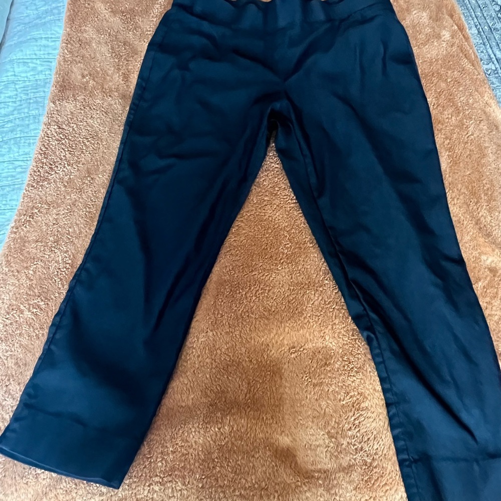 Anne Klein Black Straight Leg, Ankle Length Dress Pants- EUC